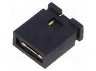 Connector: pin strips; jumper; female; 2.54mm; 1x2; black SAMTEC