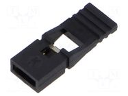 Connector: pin strips; jumper; female; 2.54mm; 1x2; black SAMTEC