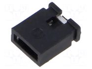 Connector: pin strips; jumper; female; 2.54mm; 1x2; Plating: tinned SAMTEC