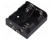 Holder; C,R14; Batt.no: 2; 6F22 type; black Goobay