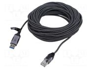 Cable; slim,USB 3.0; RJ45 plug,USB A plug; nickel plated; 15m Goobay