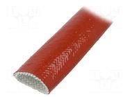 Insulating tube; fiberglass; brick red; -60÷250°C; Øint: 35mm FAVIER