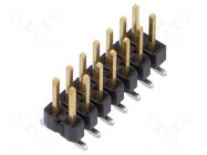 Connector: pin strips; pin header; male; PIN: 14; vertical; SMT SAMTEC