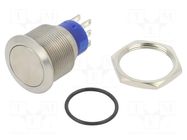 Switch: vandal resistant; Pos: 2; DPST; 3A/250VAC; IP67; OFF-(ON) TE Connectivity