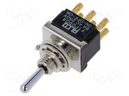 Switch: toggle; Pos: 3; DP3T; ON-OFF-ON; 6A/250VAC; FT; -20÷70°C TE Connectivity