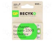 Re-battery: Ni-MH; AAA,R3; 1.2V; 650mAh; LSD; blister; Ready2Use GP