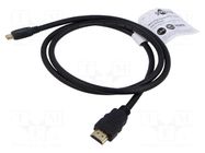 Cable; HDMI plug,mini HDMI plug; PVC; Len: 1m; black; Core: CCS Goobay