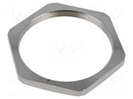 Nut; M75; brass; 95mm; Thread: metric; Pitch: 1.5; Plating: nickel LAPP