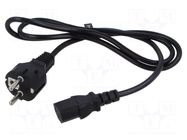 Cable; 3x0.75mm2; CEE 7/7 (E/F) plug,IEC C13 female; PVC; 1.2m POS
