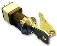 KEY LOCK SWITCH, DPST, 4A, 250V, SOLDER