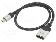 Cable; DisplayPort 1.4,HDCP 2.2; PVC; 0.5m; black VCOM