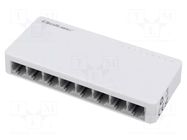 Switch Ethernet; Fast Ethernet; white; 150m QOLTEC