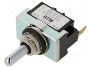 Switch: toggle; Pos: 2; SPST; ON-OFF; 20A/250VAC; 20A/30VDC; 17.48mm TE Connectivity