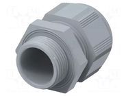 Cable gland; without nut,with long thread; M12; 1.5; IP68; grey TE Connectivity