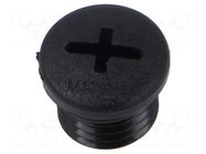 Stopper; M12; 1.5; IP68; polyamide; black; Entrelec; Thread: metric TE Connectivity