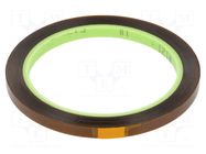 Tape: electrical insulating; W: 6mm; L: 33m; Thk: 0.076mm; acrylic 3M