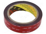 Tape: fixing; W: 25mm; L: 5.5m; Thk: 0.4mm; acrylic; 121°C,max.149°C 3M