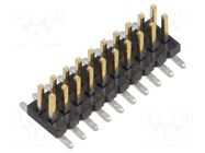 Connector: pin strips; male; PIN: 20; 1.27mm; gold flash; SMT; 2x10 SAMTEC