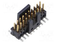 Connector: pin strips; male; PIN: 20; 1.27mm; gold-plated; SMT; 2x10 SAMTEC