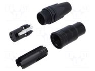 Connector: XLR; plug; female; XX-14; 16A; PIN: 3; straight; for cable NEUTRIK