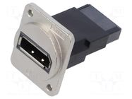 Coupler; DisplayPort socket,both sides; FT; 19x24mm; metal CLIFF