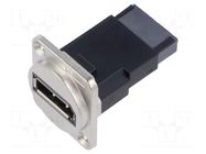 Coupler; DisplayPort socket,both sides; FT; 19x24mm; metal CLIFF