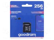 Memory card; microSDXC; R: 100MB/s; W: 10MB/s; Class 10 UHS U1 GOODRAM