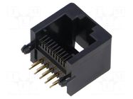 Connector: RJ50; socket; PIN: 10; 10p10c; THT; angled GCT