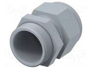 Cable gland; without nut; M32; 1.5; IP68; polyamide; grey; Entrelec TE Connectivity