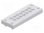 Multigate grommet; light grey; Holes no: 14; -40÷80°C; 5÷11mm TE Connectivity