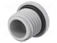 Stopper; M12; 1.5; IP68; polyamide; light grey; Entrelec; 10mm TE Connectivity
