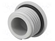 Stopper; M16; 1.5; IP68; polyamide; light grey; Entrelec; 10mm TE Connectivity