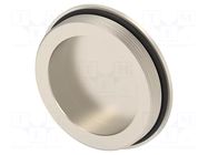 Stopper; M63; 1.5; IP68; brass; Plating: nickel; Entrelec; 10mm TE Connectivity