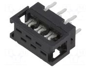 Connector: Micro-MaTch; adapter; PIN: 6; IDC,THT; 2x3; 2500pcs. TE Connectivity