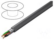 Wire; Alpha Essential C&C LSZH; 3x2x22AWG; LSZH; dark grey; 300V ALPHA WIRE