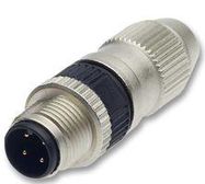 CONNECTOR, MALE, M12, 4 POLE