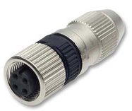 CONNECTOR, FEMALE, M12, 4 POLE