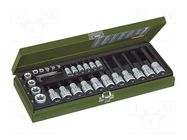 Wrench-set; Torx® socket,socket spanner,Torx®; 1/2",1/4" PROXXON
