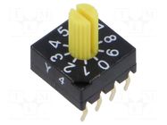 Encoding switch; Pos: 10; PCB,THT; 100mΩ; DC load @R: 0.03A/15VDC KNITTER-SWITCH