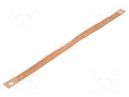 Braids; earthing tape; 16mm2; Ø1: 9mm; Ø2: 9mm; 120A; L: 0.33m BM GROUP