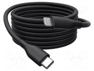 Cable; USB 2.0; Apple Lightning plug,USB C plug; nickel plated DIGITUS