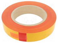 Tape: marking; red; L: 50m; W: 50mm; self-adhesive; PVC FATH
