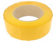 Tape: marking; yellow; L: 50m; W: 75mm; self-adhesive; PVC FATH