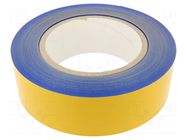 Tape: marking; blue; L: 50m; W: 75mm; self-adhesive; PVC FATH