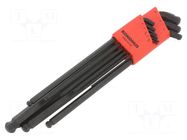 Wrench-set; hex key,spherical; long; 9pcs. BONDHUS
