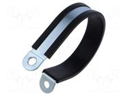 Fixing clamp; ØBundle : 65mm; W: 20mm; steel; Cover material: EPDM MPC INDUSTRIES