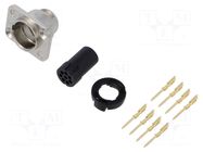 Connector: circular; socket; male; PIN: 8; gold-plated; 7.5A; 1mm2 NEUTRIK