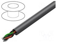 Wire; Alpha Essential C&C; 2x2x28AWG; PVC; dark grey; 300V; 305m ALPHA WIRE