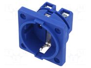 Connector: AC supply; socket; 2P+PE; 250VAC; 16A; blue; PIN: 3 PCE