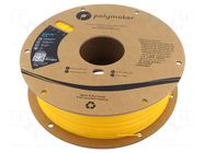 Filament: PLA; 1.75mm; yellow; 190÷230°C; 1kg; Table temp: 45°C POLYMAKER